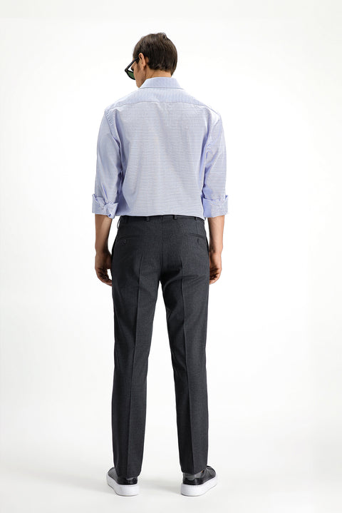 Koyu Füme 6 Drop Regular Fit Standart Kesim Yünlü Klasik Kumaş Pantolon