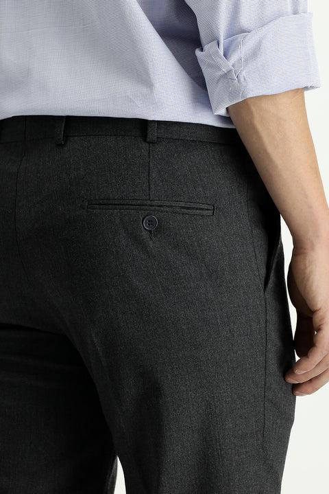 Koyu Füme 6 Drop Regular Fit Standart Kesim Yünlü Klasik Kumaş Pantolon