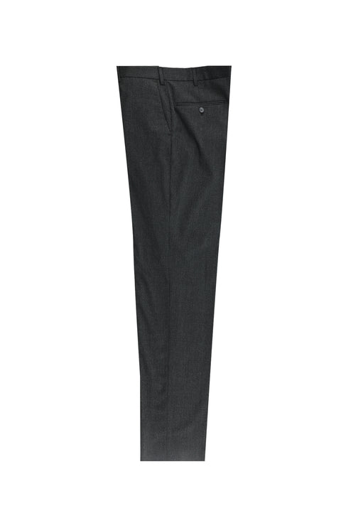Dark Gray 6 Drop Regular Fit Standard Cut Classic Fabric Trousers