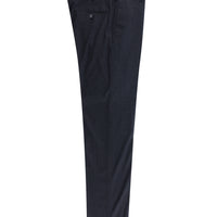 Medium Navy 6 Drop Regular Fit Standard Cut Classic Fabric Trousers