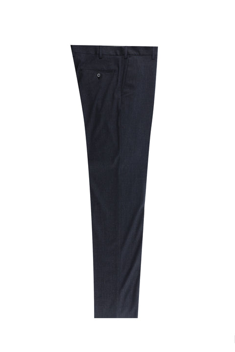 Medium Navy 6 Drop Regular Fit Standard Cut Classic Fabric Trousers