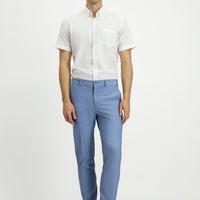 Blue 7 Drop Super Slim Fit Extra Narrow Cut Lycra Striped Classic Fabric Trousers