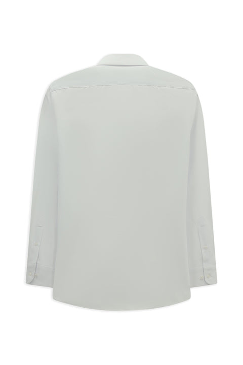 White Long Sleeve Slim Fit Classic Collar Cotton Easy-Iron Shirt