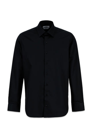  Siyah Uzun Kol Regular Fit Non Iron Ütü Gerektirmeyen %100 Pamuk Klasik Gömlek