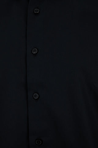  Siyah Uzun Kol Regular Fit Non Iron Ütü Gerektirmeyen %100 Pamuk Klasik Gömlek