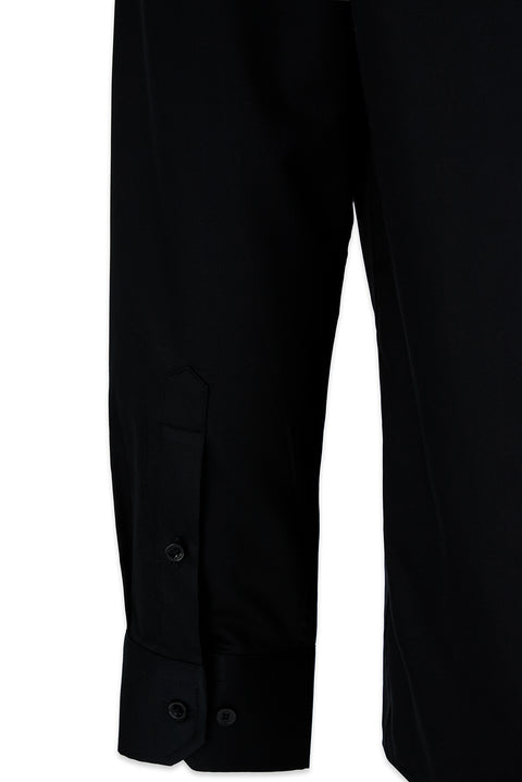 Black Long Sleeve Regular Fit Non-Iron 100% Cotton Classic Shirt