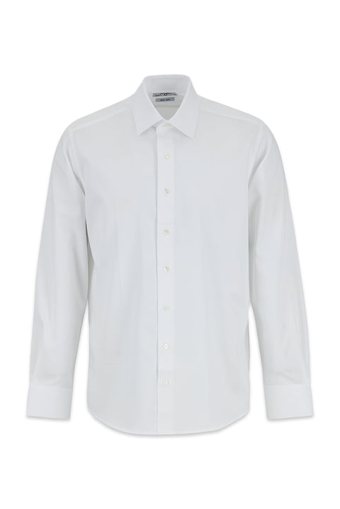 White Long Sleeve Regular Fit Non-Iron 100% Cotton Classic Shirt
