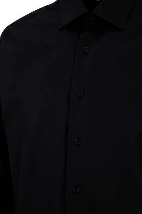 Black Long Sleeve Non-Iron Slim Fit Shirt
