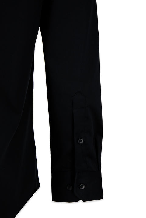 Black Long Sleeve Non-Iron Slim Fit Shirt