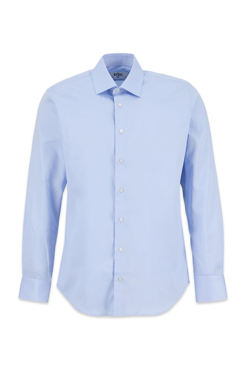 Light Blue Long Sleeve Non Iron Slim Fit Shirt