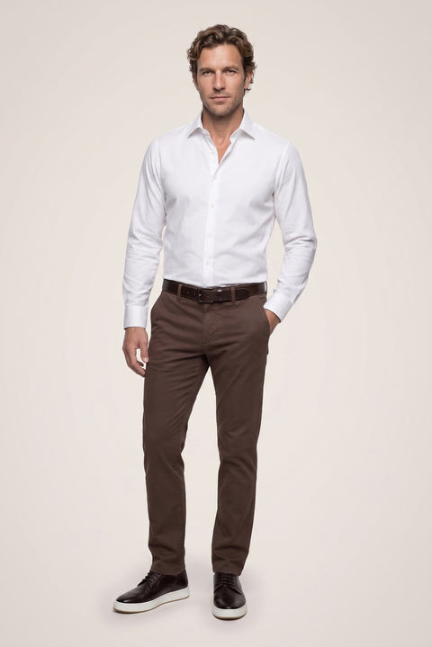 Beyaz Uzun Kol Slim Fit Non Iron Ütü Gerektirmeyen %100 Pamuk Klasik Gömlek