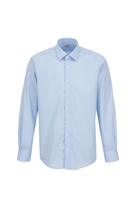 Blue-White 2-Pack Long Sleeve Regular Fit Cotton Non-Iron Classic Shirt Set