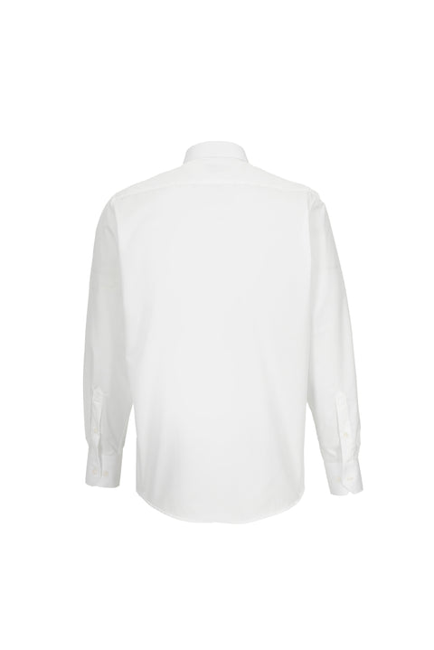 Beyaz-Beyaz 2'li Uzun Kol Regular Fit Pamuklu Ütü Gerektirmeyen Pamuklu Klasik Non Iron Gömlek Seti