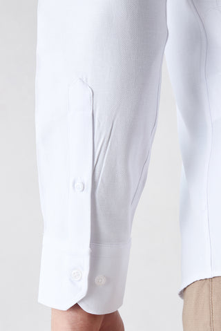  Beyaz Uzun Kol Slim Fit İtalyan Yaka Oxford 4 Mevsim Pamuklu Kolay Ütülenebilir Klasik Gömlek