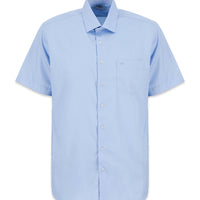 Light Blue Short Sleeve Regular Fit Non-Iron Shirt