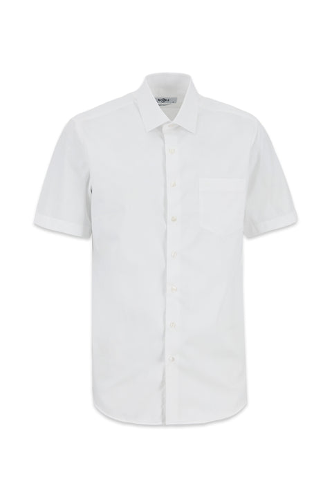 White Short Sleeve Regular Fit Non-Iron Shirt