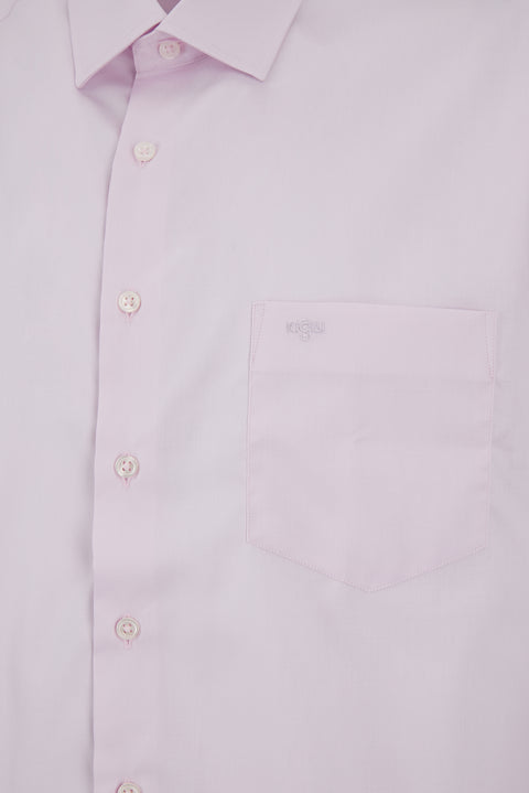 Dusty Pink Short Sleeve Regular Fit Non-Iron Shirt