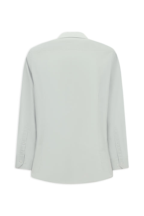 Light Grey Long Sleeve Slim Fit 100% Cotton Four Seasons Easy Iron Breathable Men's Easy Care Classic Shirt