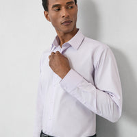 Lilac Long Sleeve Slim Fit 100% Cotton 4 Seasons Easy Iron Breathable Men's Easy Care Classic Shirt