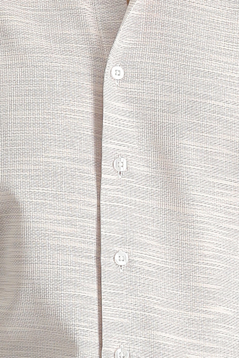 Medium Pink Long Sleeve Slim Fit Narrow Cut Patterned Cotton Shirt