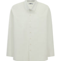 White Long Sleeve Slim Fit Narrow Cut Classic Patterned Cotton Shirt