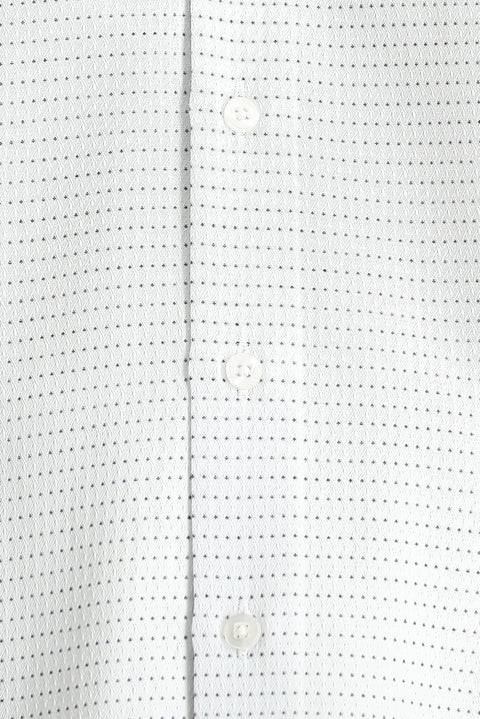 Blue Long Sleeve Slim Fit Narrow Cut Classic Patterned Cotton Easy Iron Shirt