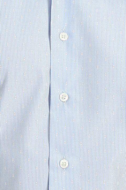 Light Blue Long Sleeve Slim Fit Non-Iron Classic Patterned Cotton Shirt
