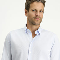 Light Blue Long Sleeve Slim Fit Non-Iron Classic Patterned Cotton Shirt