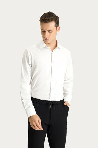  Beyaz Uzun Kol Regular Fit Oxford Pamuk Gömlek