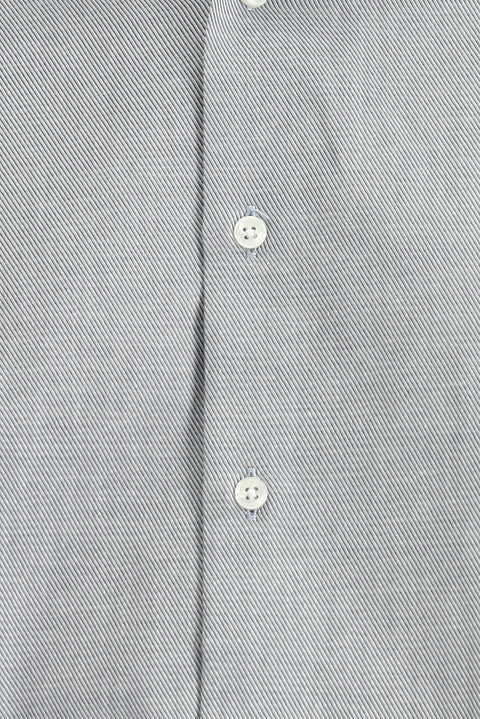Dark Navy Long-Sleeve Classic Patterned Cotton Shirt