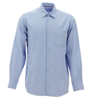 Light Blue Long Sleeve Classic Patterned Cotton Easy-Iron Shirt