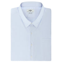 Light Blue Long Sleeve Classic Patterned Non-Iron Cotton Shirt with Pockets