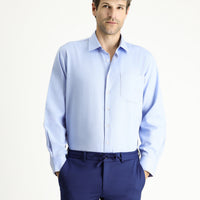 Blue Long-Sleeve Classic Oxford Cotton Easy-Iron Shirt