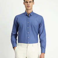 Light Petrol Long Sleeve Classic Cotton Shirt