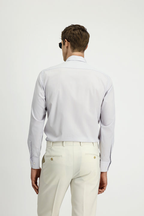 Light Grey Long Sleeve Classic Cotton Bamboo Shirt