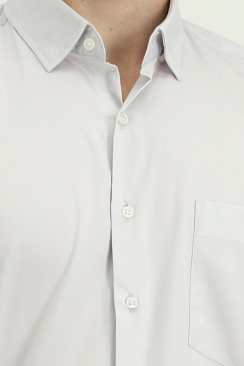 Light Grey Long Sleeve Classic Cotton Bamboo Shirt