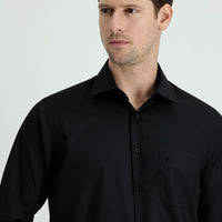 Black Long Sleeve Non-Iron Classic Cotton Shirt
