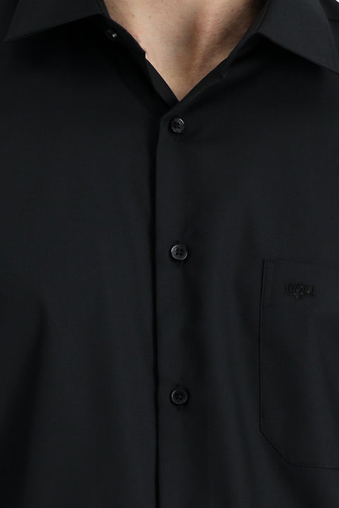Black Long Sleeve Non-Iron Classic Cotton Shirt