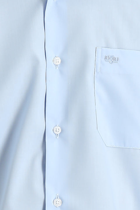 Uçuk Mavi Uzun Kol Non Iron Klasik Pamuklu Kolay Ütülenebilir Gömlek