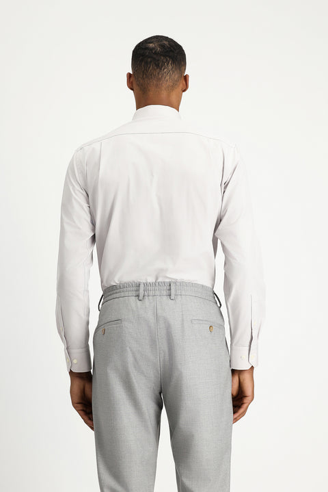 Medium Grey Long Sleeve Classic Cotton Shirt