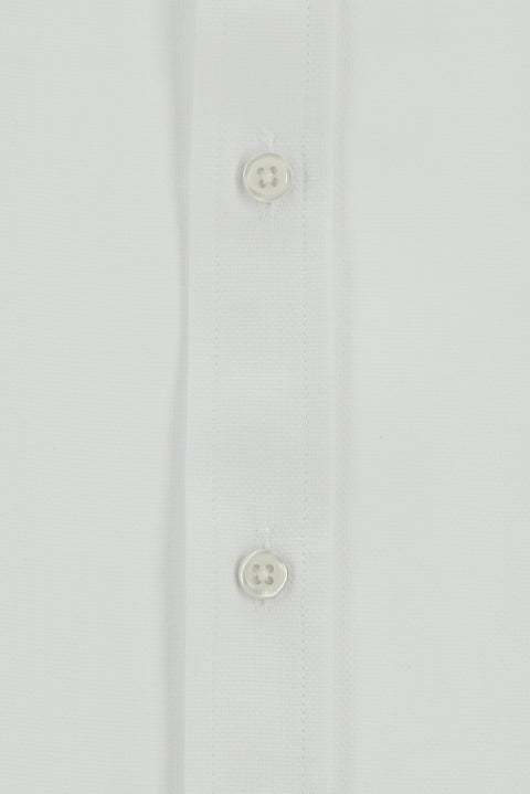 White Long Sleeve Regular Fit Button-Down Collar Cotton Easy-Iron Oxford Four Seasons Shirt