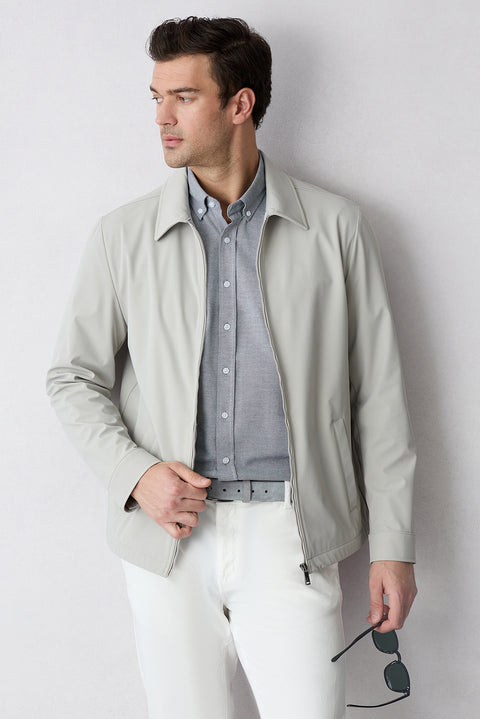 Dark Anthracite Long Sleeve Regular Fit Button-Down Collar Cotton Easy-Iron Oxford Four Season Shirt