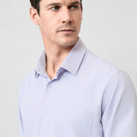 Lilac Long Sleeve Regular Fit Classic Collar Cotton Easy Iron Pocketed Oxford 4 Seasons Shirt
