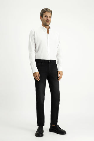  Beyaz Uzun Kol Slim Fit Dar Kesim Pamuk 4 Mevsim Oxford Gömlek