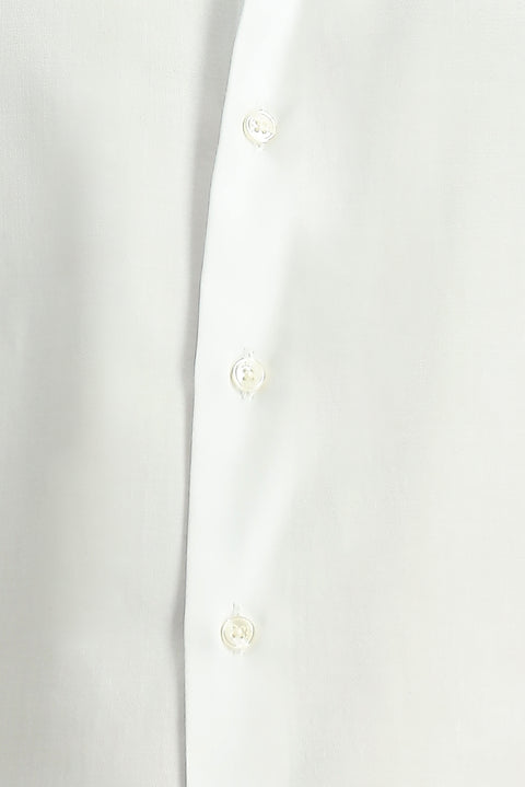 White Long Sleeve Slim Fit Narrow Cut Cotton 4 Seasons Oxford Shirt