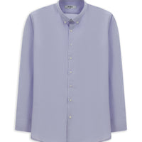 Lila Uzun Kol Slim Fit Dar Kesim Pamuk 4 Mevsim Oxford Gömlek
