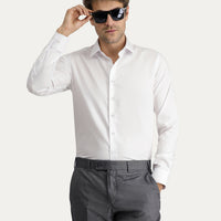 White Long Sleeve Slim Fit Non-Iron Classic Cotton Shirt