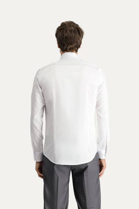 White Long Sleeve Slim Fit Non-Iron Classic Cotton Shirt