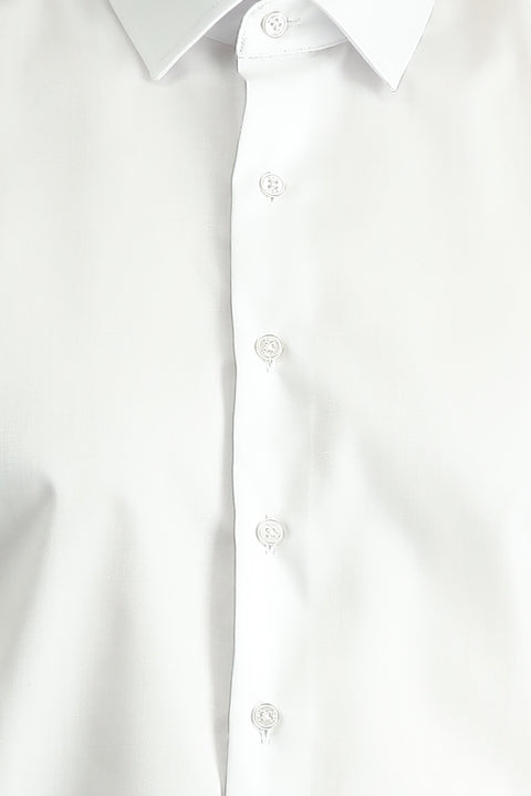 White Long Sleeve Slim Fit Non-Iron Classic Cotton Shirt