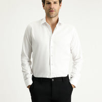Beyaz Uzun Kol Slim Fit Dar Kesim Non Iron Klasik Pamuklu Gömlek